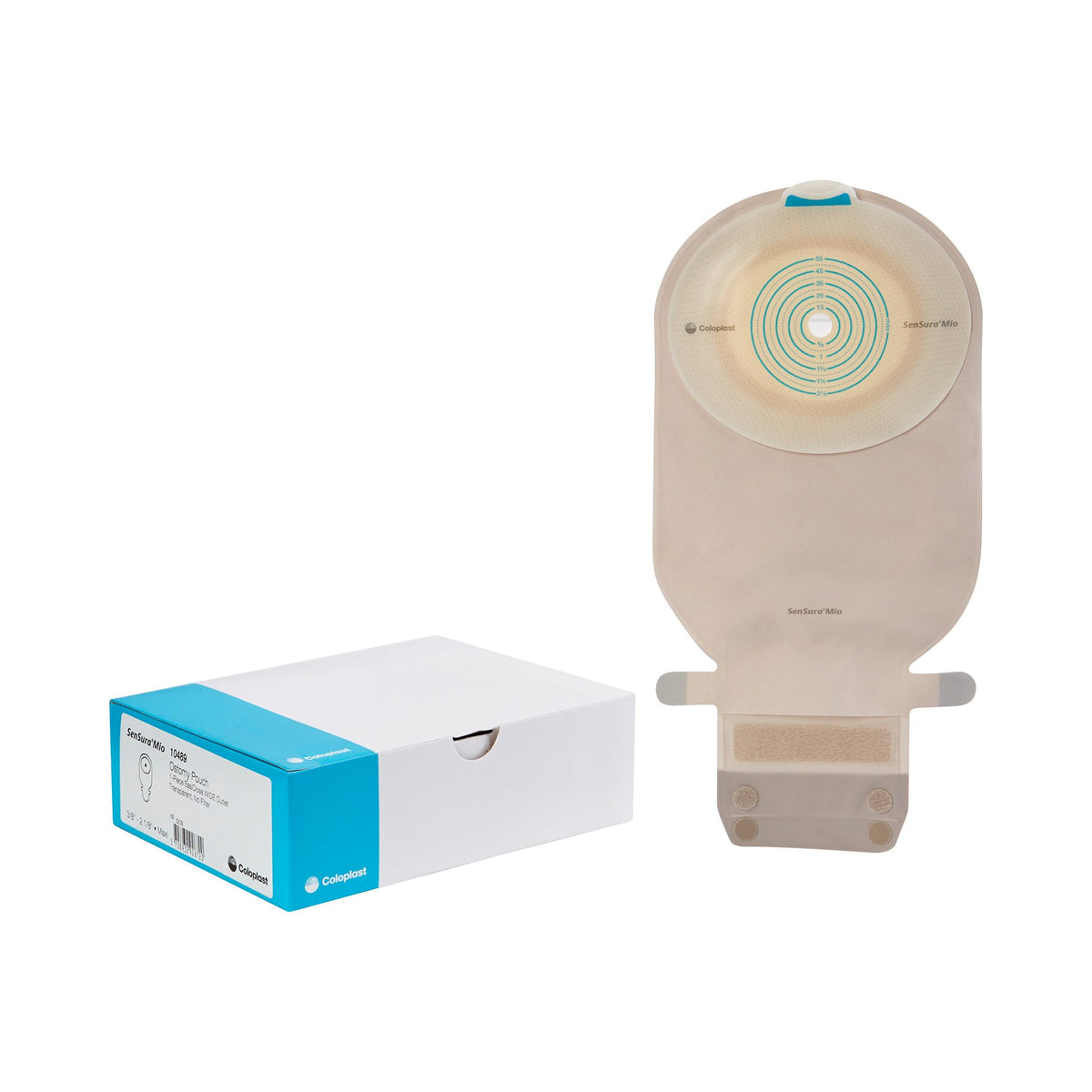 Coloplast SenSura® Mio One-Piece Drainable Pouch, Maxi, Wide Outlet, EasiClose™ Transparent, 3/8" to 2-1/8" Stoma (Bx/10) - alternate view 2 - OST10489