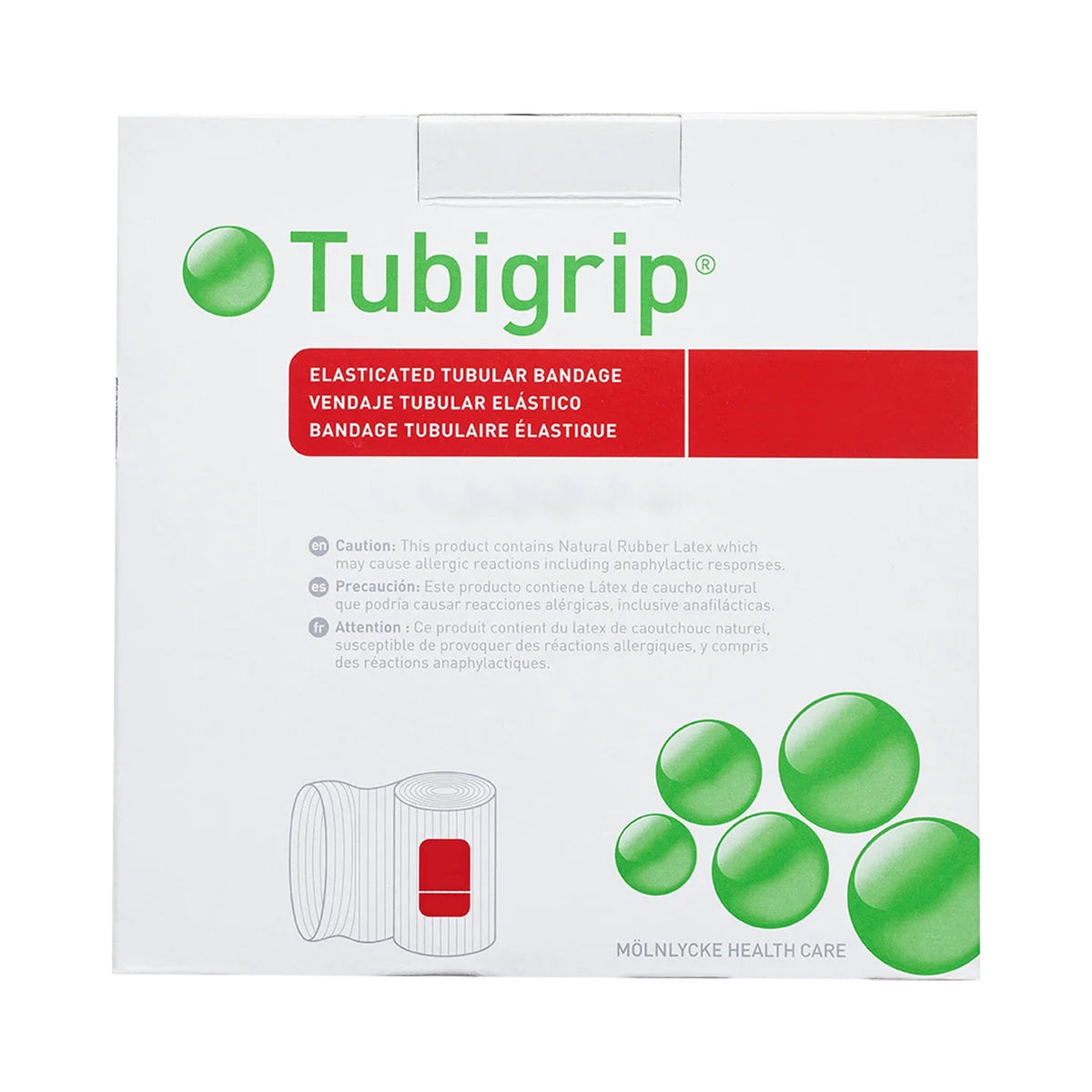 Tubigrip F- 11Yd/ Elastic Tubular Support Bandage Tubigrip® 4 Inch X 11 Yard Large Knee / Medium Thigh Pull On Beige NonSterile Size F Standard Compression- Each - TGF411