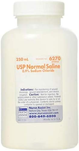 Normal Saline Sterile For Irrigation 250 ML Bottle - Each - NSB2501