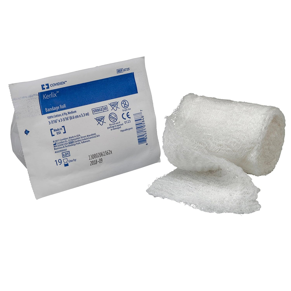 Fluff Bandage Roll Kerlix™ 3-4/10 Inch X 3-6/10 Yard 1 per Pouch Sterile 6-Ply Roll Shape - Each - 6725
