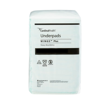 Disposable Underpad Wings™ Plus 36 X 36 Inch Fluff / Polymer Heavy Absorbency (Cs/48) - 968
