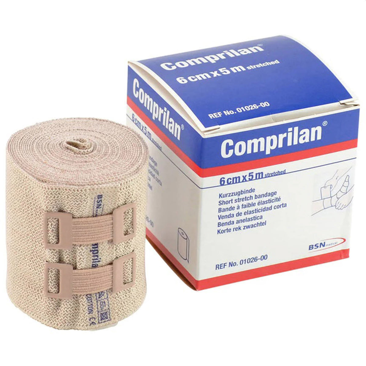 Comprilan® Compression Bandage 6 CM x 5M Clip Detached Closure Tan 01026000 - Each