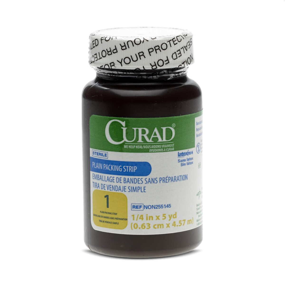 Curad Plain Packing Strip Gauze Sterile 1/4" x 5yd - Each