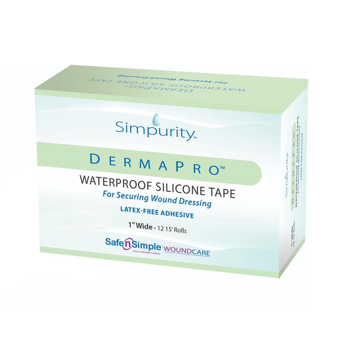Waterproof Medical Tape DermaPro™ White 1 Inch X 5 Yard Silicone NonSterile - alternate view 3 - OSTSNS57230