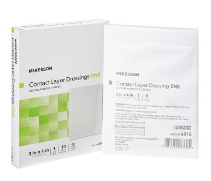Wound Contact Layer McKesson 3x4 Inch (Box/10) - WCL3410
