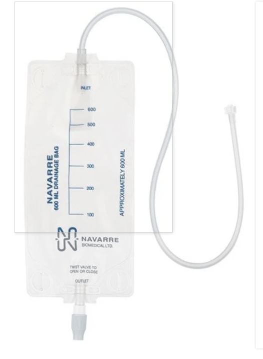 Navarre 600mL Universal Gravity Drainage Bag - NDB600