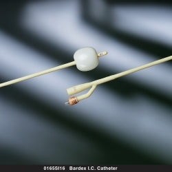Foley Catheter Bardex I.C. 2-Way Standard Tip 5 cc Balloon 14 Fr. Silver Hydrogel Coated Latex - Each - 0165SI14
