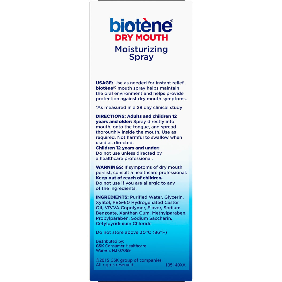 Mouth Moisturizer Biotene® 1.5 oz. Spray -Each - alternate view 2 - BiOTENE15