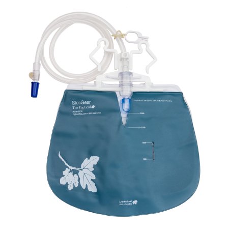 Urinary Drain Bag Fig Leaf™ Anti-Reflux Valve Sterile 2000 mL Vinyl - Each - 10270