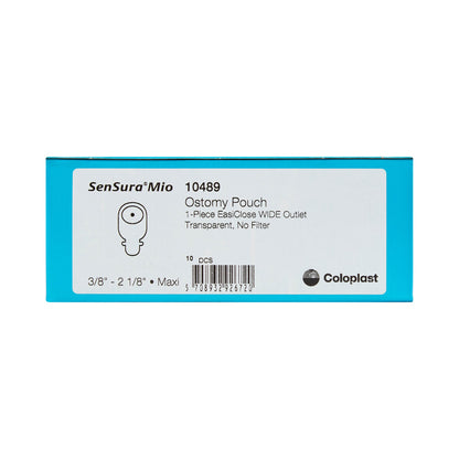 Coloplast SenSura® Mio One-Piece Drainable Pouch, Maxi, Wide Outlet, EasiClose™ Transparent, 3/8" to 2-1/8" Stoma (Bx/10) - OST10489