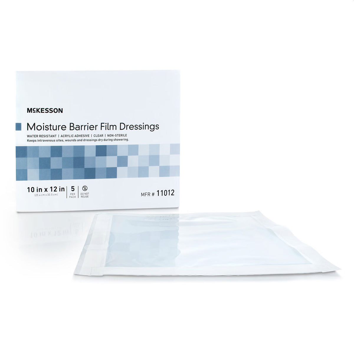 IV Site Barrier Protector McKesson 10 X 12 Inch NonSterile (Pack of 5) - 11012