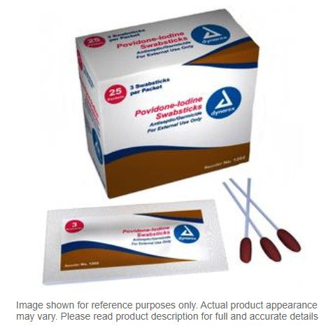 Povidone Impregnated Swabstick 10% (Bx/75) - BTD1202