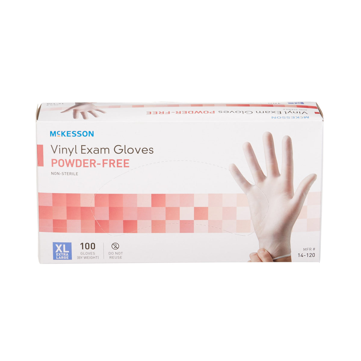 McKesson Vinyl Exam Gloves Extra Large - Case of 1000 - 14-120