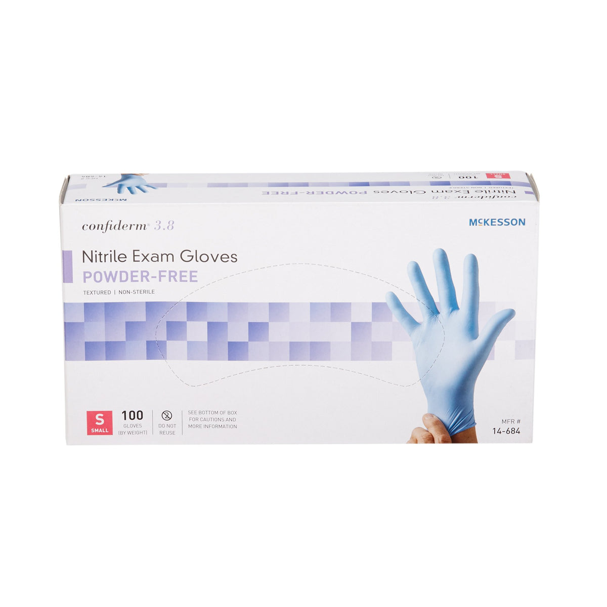 McKesson Confiderm® Nitrile Exam Gloves Small - Case of 1000 - 14-684