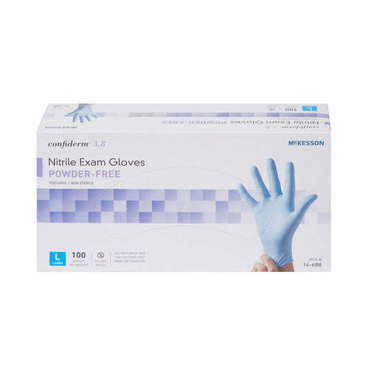 McKesson Confiderm® Nitrile Exam Gloves Large - Case of 1000 - 14-688