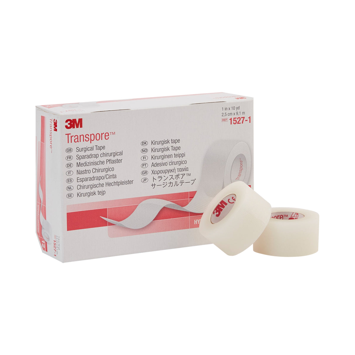 Medical Tape 3M™ Transpore™ Transparent 1 Inch X 10 Yard Plastic NonSterile - Each - alternate view 2 - 3M15271