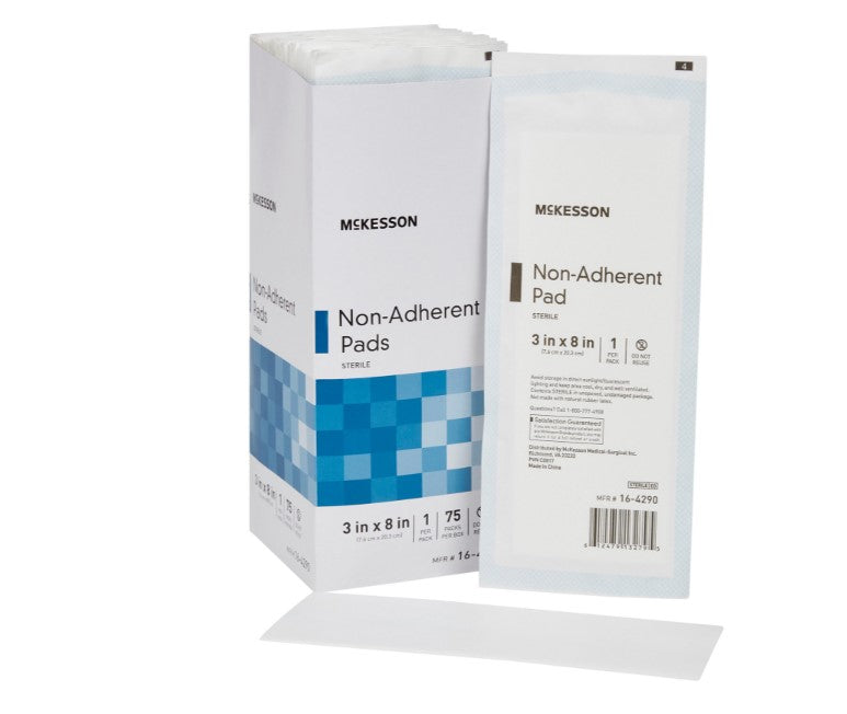 Non-Adherent Dressing McKesson 3 X 8 Inch Sterile (Box of 75) - NAD3875