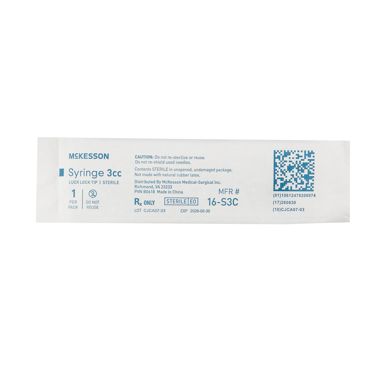 General Purpose Syringe 3 mL Luer Lock Tip Without Safety SYRINGE, LL 3CC (100/BX) - alternate view 3 - FC3CC100