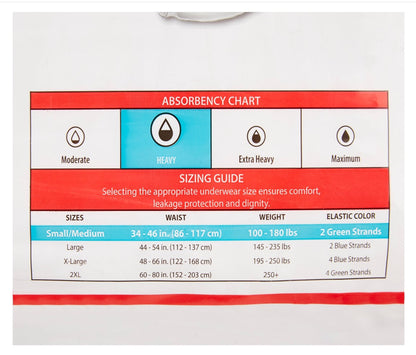 Unisex Adult Absorbent Underwear Sure Care Plus Pull On with Tear Away Seams X-Large Disposable Heavy Absorbency (Case of 56) - alternate view 2 - 681625X