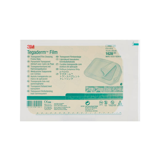Tegaderm Transparent Film Dressing 3M 6”x8” Frame Style Delivery Sterile– EACH - TD1628