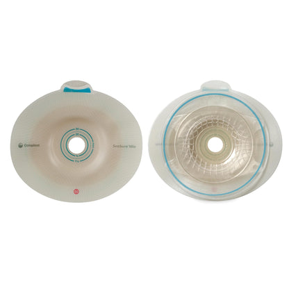 Ostomy Barrier SenSura® Mio Convex Trim to Fit, Extended Wear Elastic Adhesive 50 mm Flange Red Code System 15 to 40 mm Opening (Box of 5) - OST16483