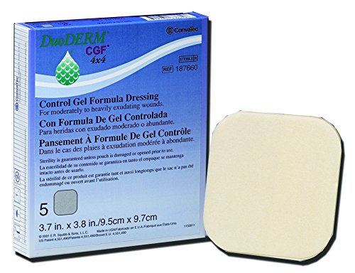 Duoderm CGF Hydrocolloid Sterile Dressing, 4 X 4 Inch (Box of 5) - DD4401