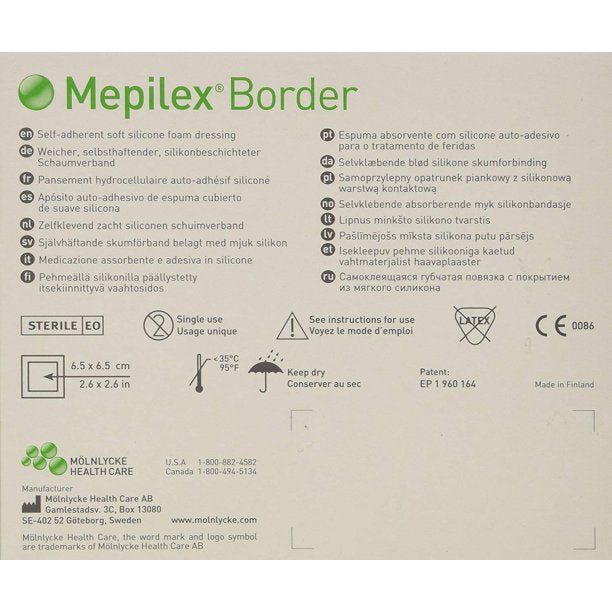 Mepilex Border Flex Lite 3x3 Inch (Box of 5) - alternate view 3 - ML33B5