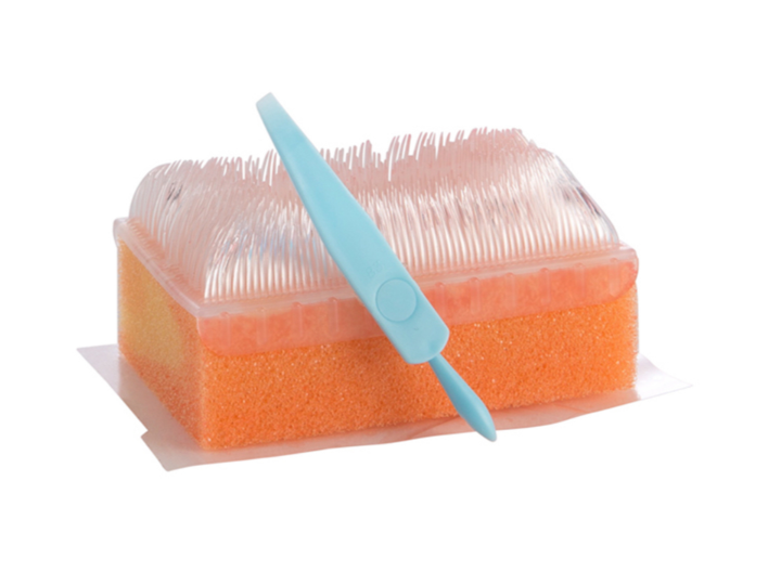 Impregnated Scrub Brush BD E-Z Scrub™ Polyethylene Bristles / Sponge Red (Bx/30) - alternate view 3 - 371073