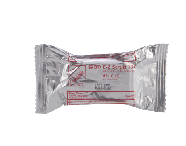 Impregnated Scrub Brush BD E-Z Scrub™ Polyethylene Bristles / Sponge Red (Bx/30) - alternate view 2 - 371073