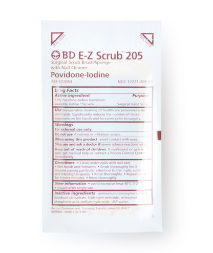 Impregnated Scrub Brush BD E-Z Scrub™ Polyethylene Bristles / Sponge Brown (Bx/30) - alternate view 3 - 372053