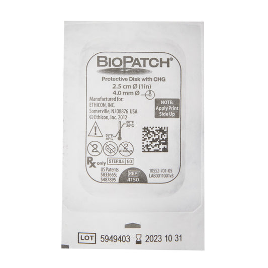 Biopatch® 1" Disc 4mm Antimicrobial Protective Disc CHG- Each - 4150