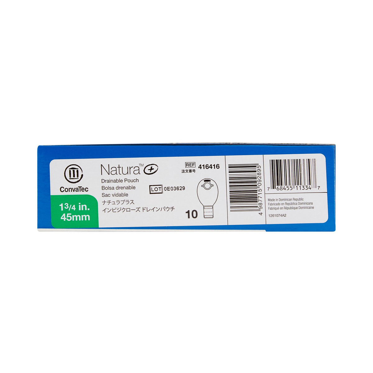 Ostomy Pouch Natura® + Two-Piece System 12 Inch Length Drainable (Bx/10) - alternate view 2 - OST416416