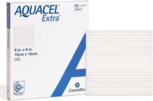 Aquacel Extra Hydofiber 6x6- Bx of 5 - AQE6605