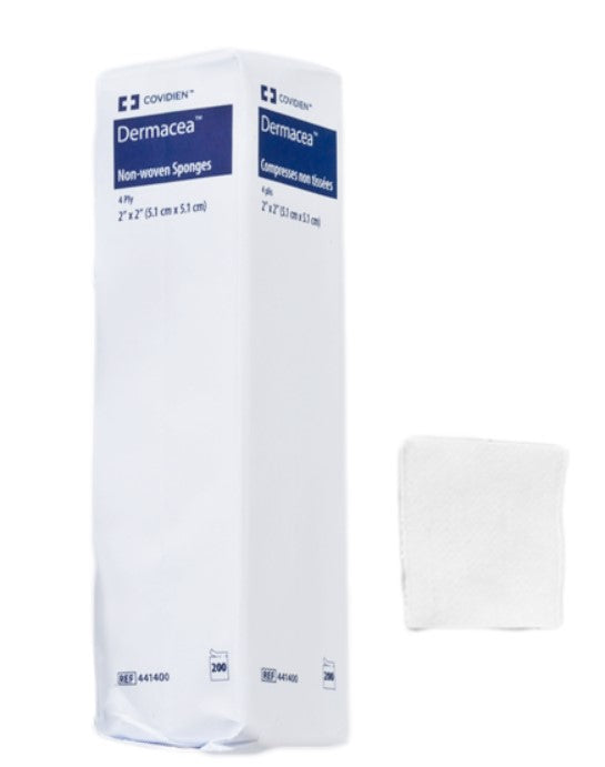 Nonwoven Sponge Dermacea™ 2 X 2 Inch 4-Ply NonSterile (Pk/200) - NS2202
