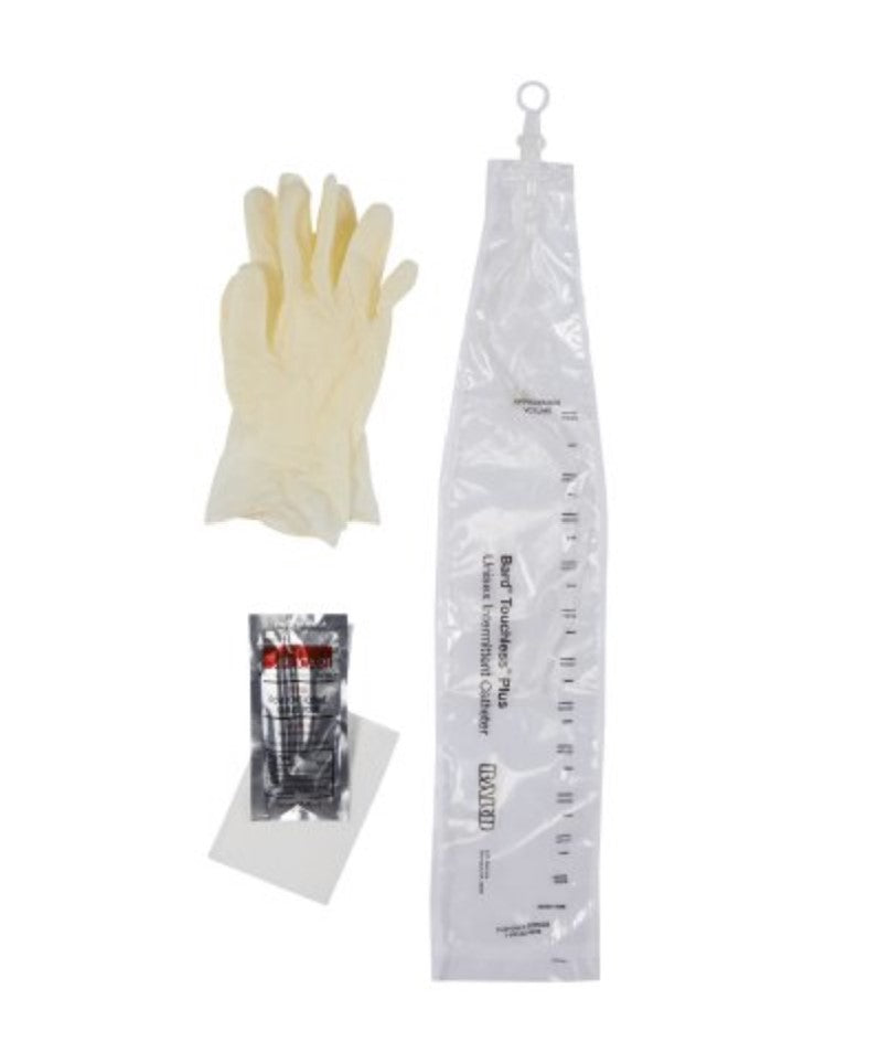 Bard Intermittent Catheter Tray Touchless® Plus Closed System / Straight Tip 14 Fr. Without Balloon Vinyl (Case of 50) - 4A5144