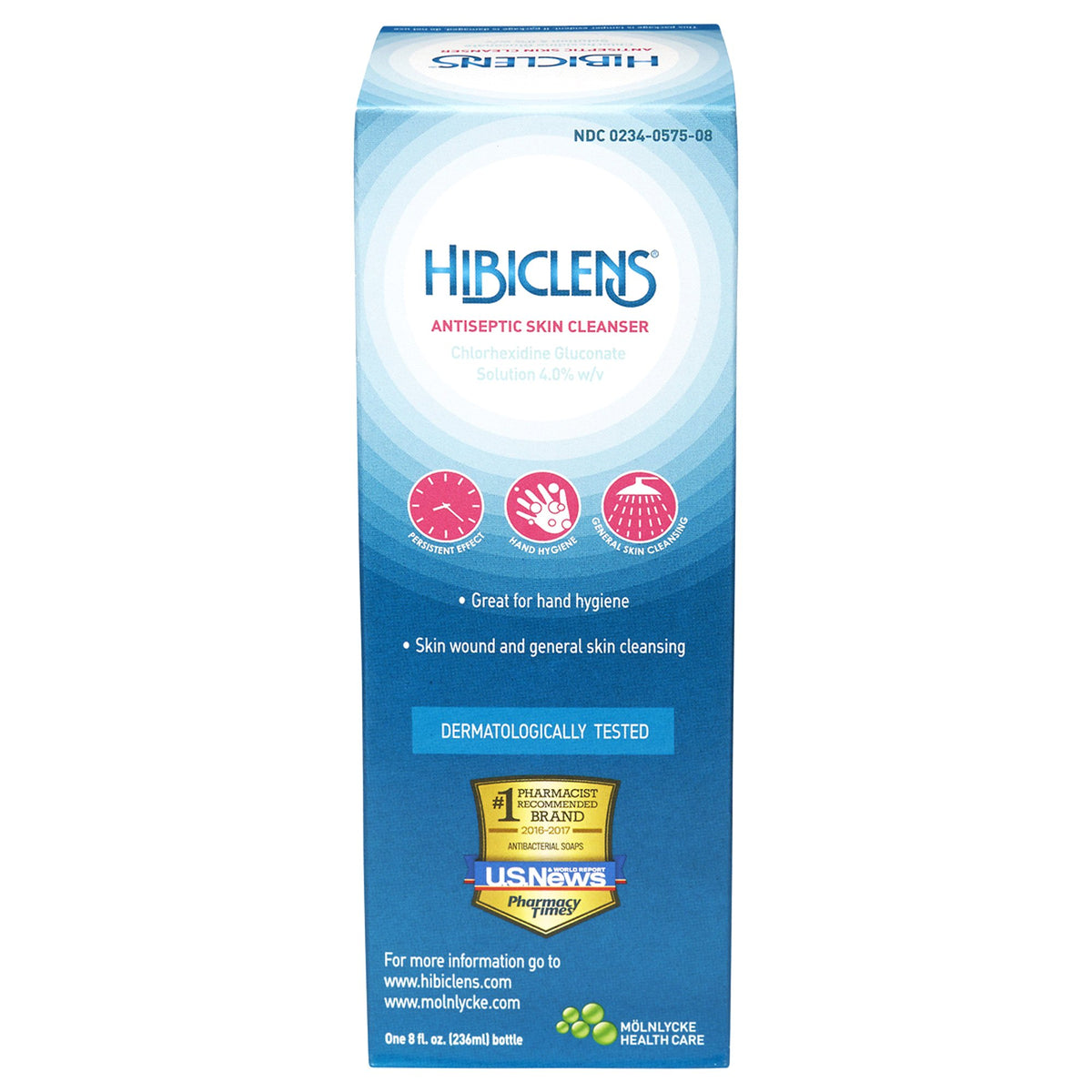 Antiseptic / Antimicrobial Skin Cleanser Hibiclens® 8 oz. Bottle 4% Strength CHG (Chlorhexidine Gluconate) NonSterile - Each - alternate view 2 - OY57508
