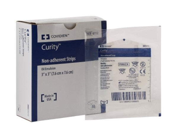 Adaptic Type 3 X 3 Inch Oil Emulsion Impregnated Non-Adherent Sterile (Box of  50) - NADAD3350