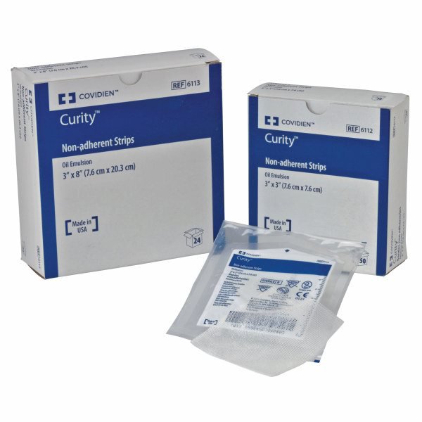 Adaptic Type 3 X 8 Inch Oil Emulsion Non-Adherent Sterile (Box of 24) - NADAD3824