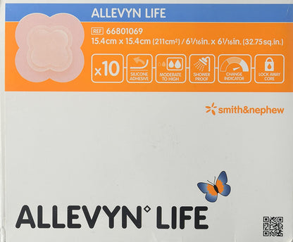 Allevyn Life Quadrilobe 6"x6" (Bx/10) - ALLQL6610
