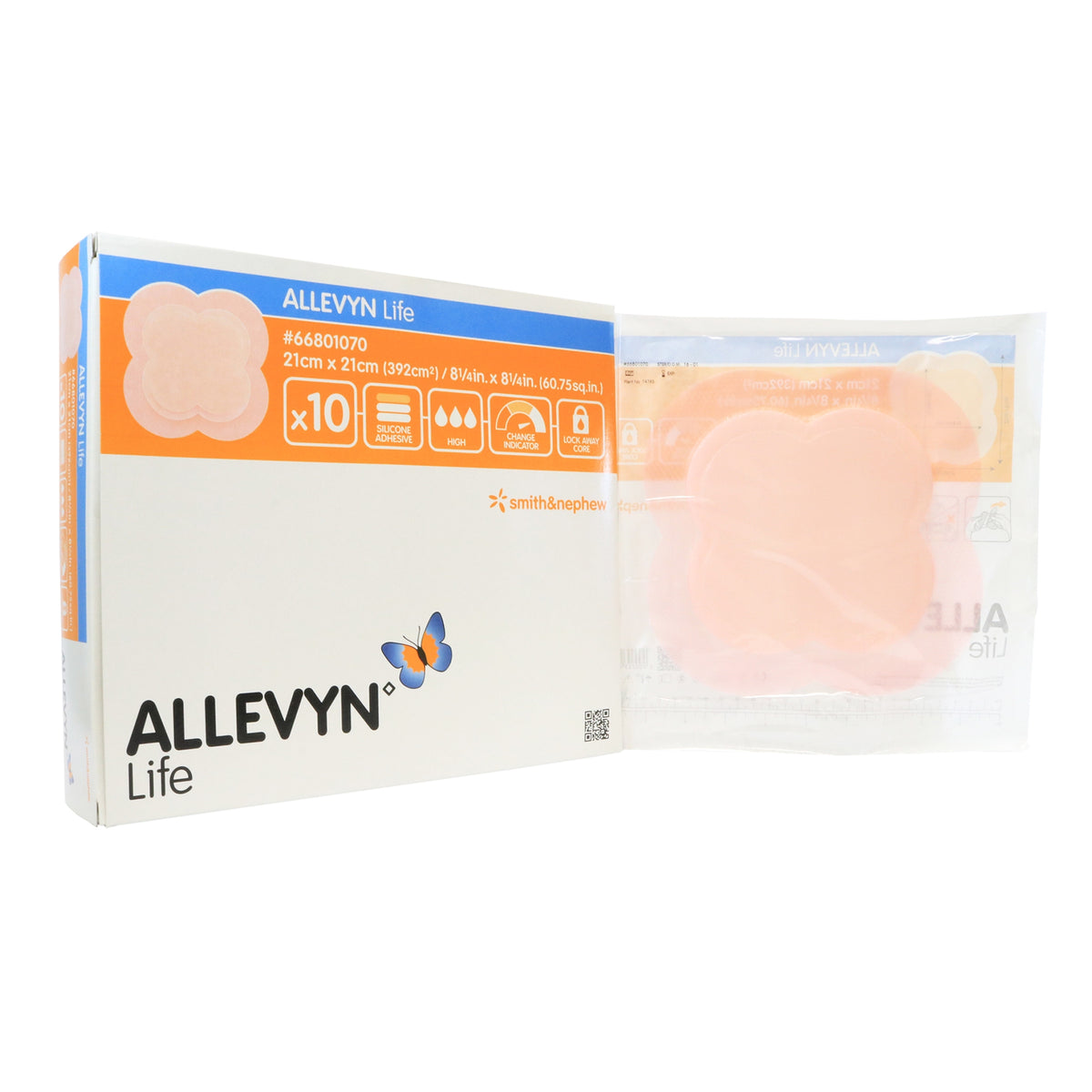 Allevyn Life Quadrilobe 8.25x8.25" /  Foam Dressing Allevyn Life 8-1/4 X 8-1/4 Inch With Border Film Backing Silicone Gel Adhesive Quadrilobe Sterile- Each - ALLQL8801