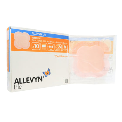 Allevyn Life Quadrilobe 8.25x8.25" /  Foam Dressing Allevyn Life 8-1/4 X 8-1/4 Inch With Border Film Backing Silicone Gel Adhesive Quadrilobe Sterile- Each - ALLQL8801