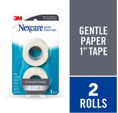 Nexcare 3M 1"x10 Yd Gentle Paper First Aid Tape (Pack of 2) - alternate view 2 - 781-2PK
