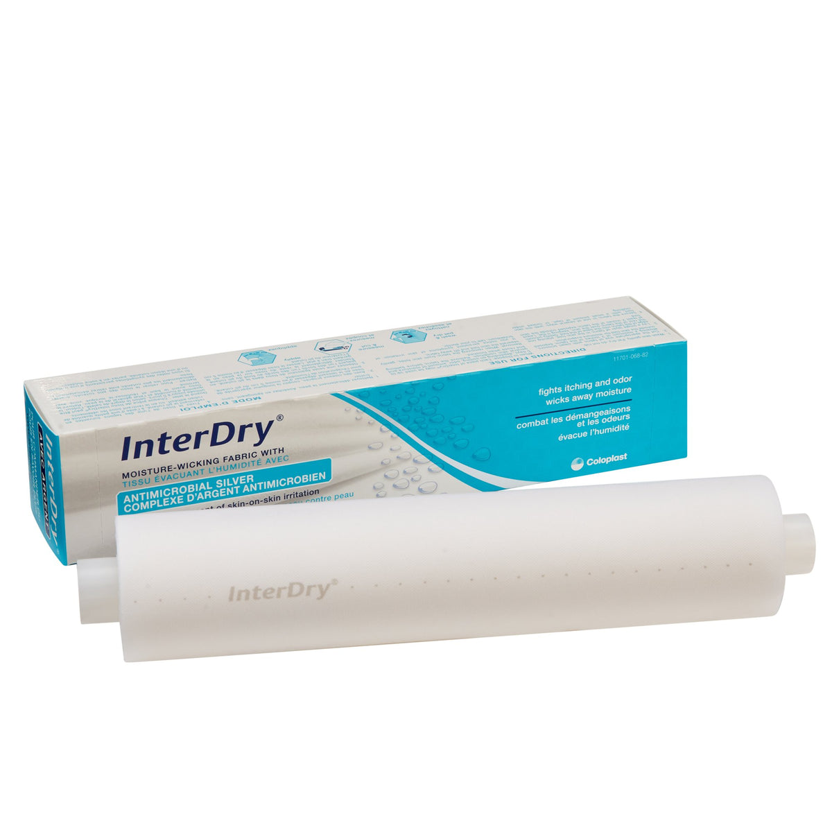 InterDry Silver Moisture Wicking Fabric 10 x 144 Roll - Each - 7910