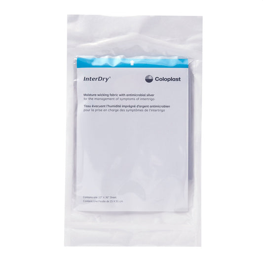 InterDry® Ag Rectangle Silver Moisture Wicking Fabric 10 x 36 Inch Single Piece- Each