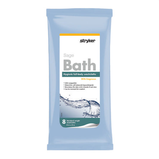 Rinse-Free Bath Wipe Unscented (Pack of 8)