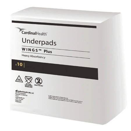 Disposable Underpad Wings™ Plus 30 X 30 Inch Fluff / Polymer Heavy Absorbency (Cs/80) - 9173
