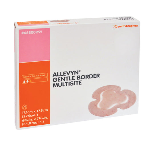 Allevyn Gentle Border Multisite Foam Dressing 6-3/4 X 7-5/8 Inch With Border (Box of 10)