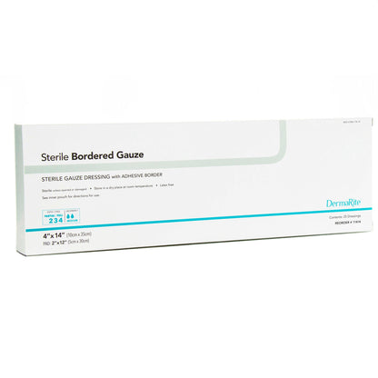 Bordered Gauze Island Dressing Sterile 4 X 14 Inch (Box of 25)