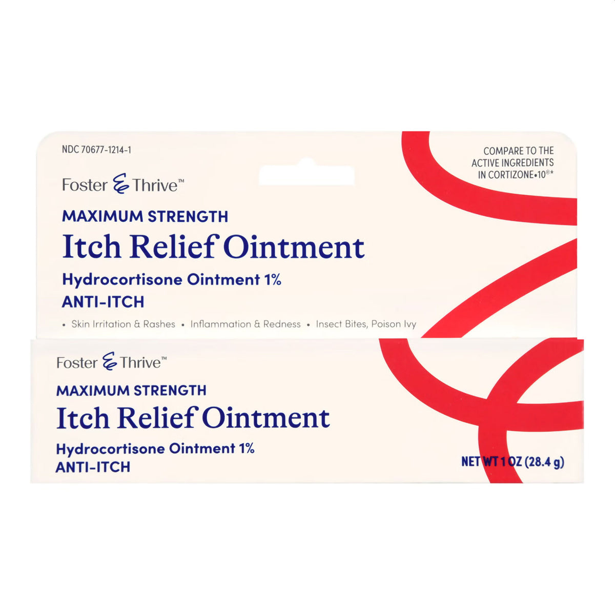 Hydrocortisone 1% Strength Ointment 1 oz Itch Relief Tube- Each