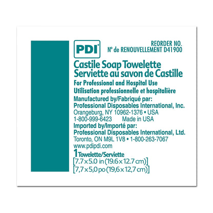 Castile Soap Towelette PDI® Individual Packet (Bx/100) - alternate view 2 - D41900